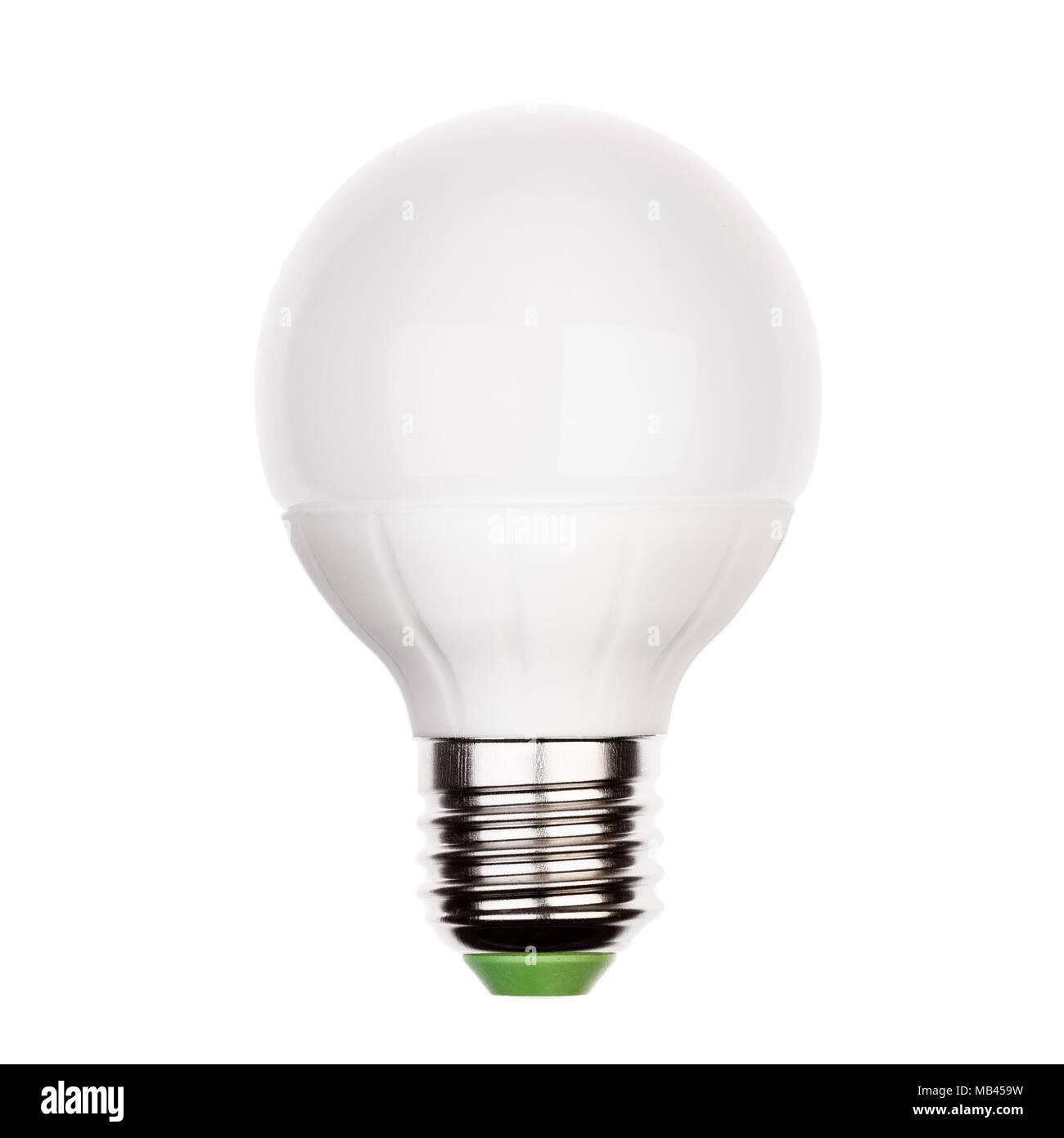 Lámpara LED de ahorro de energía con un casquillo de cerámica e27 Foto de stock