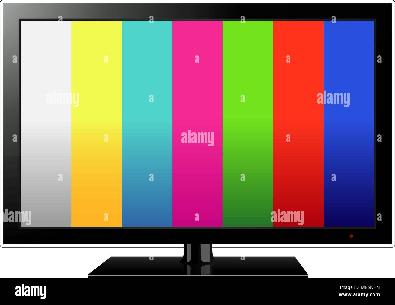 Televisión de pantalla plana LCD, plasma realista ilustración vectorial  Imagen Vector de stock - Alamy