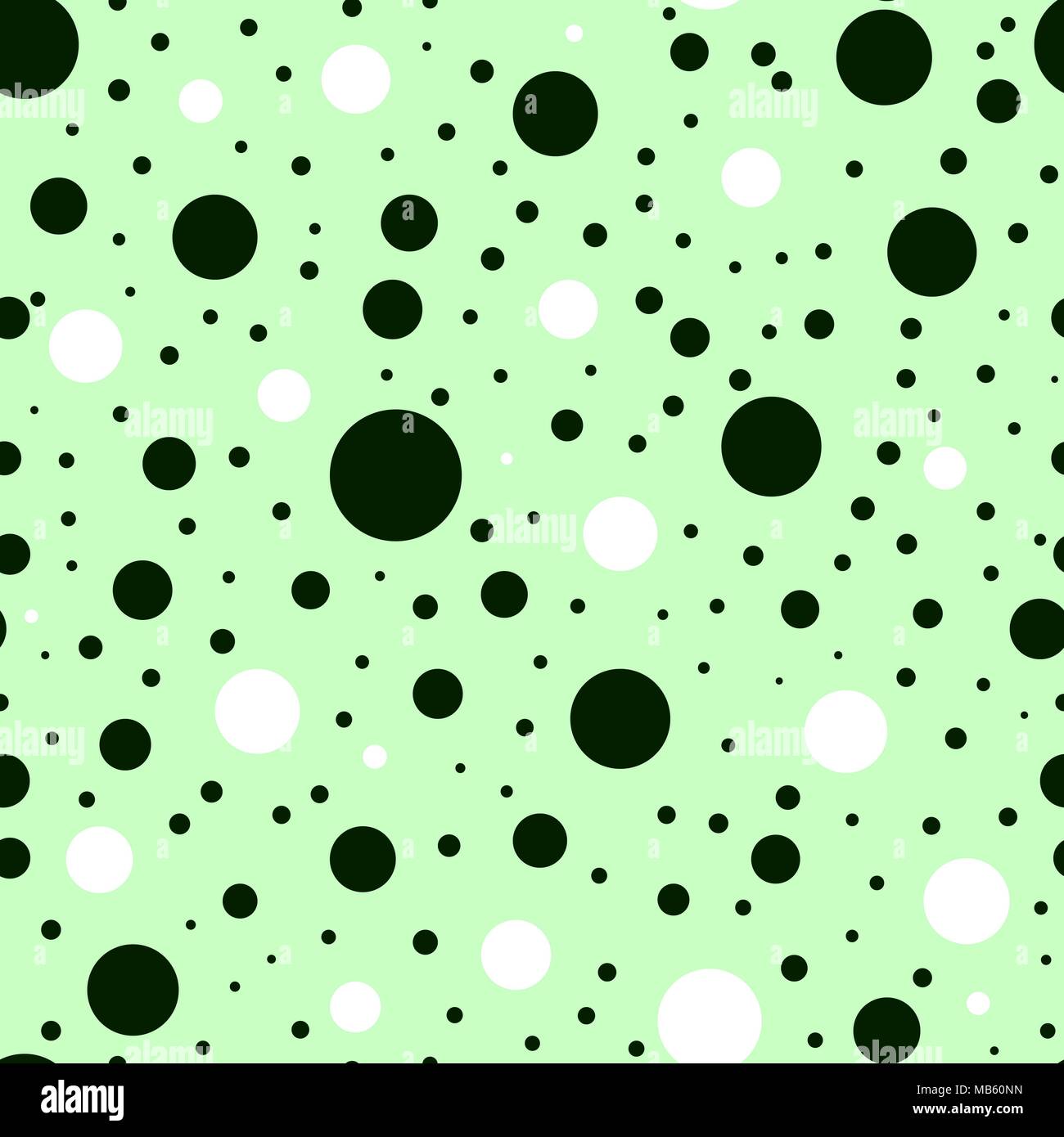 Fondo Abstracto Con Circulos En Blanco Y Negro Sobre Fondo Verde Trama Perfecta Imagen Vector De Stock Alamy