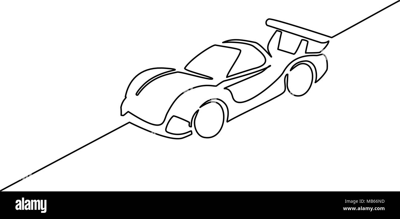 Prototipo de coche deportivo de carrera Ilustración del Vector