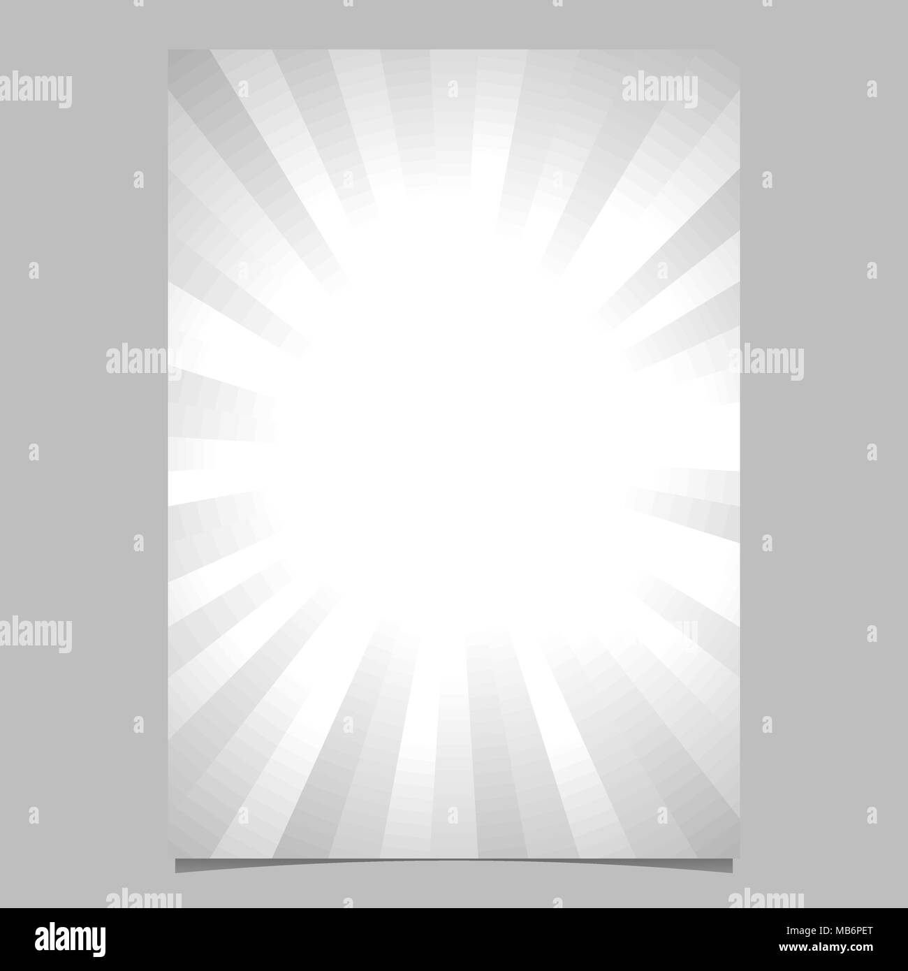 Gradiente ray burst geométricas Plantilla de folleto Ilustración del Vector
