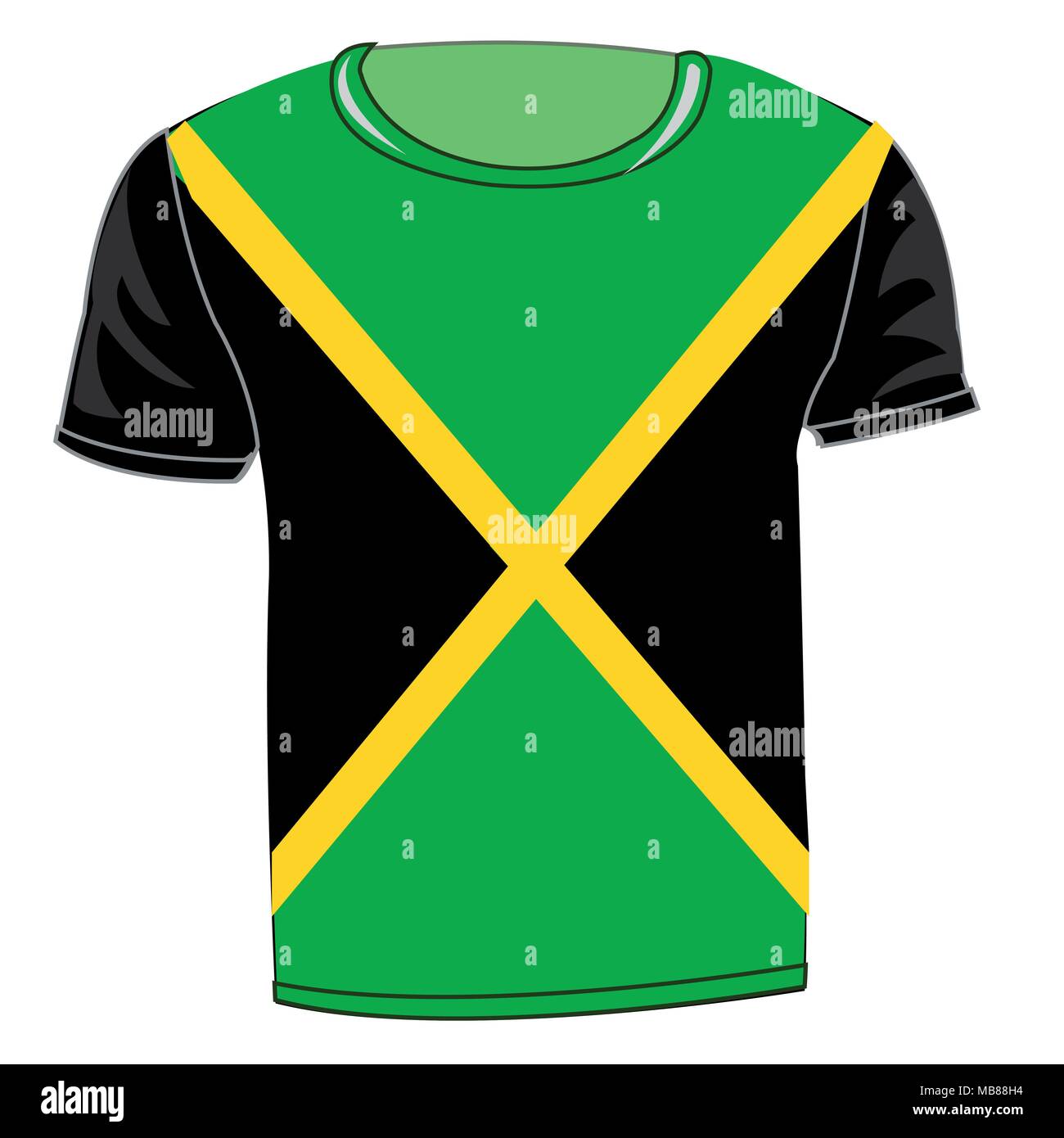 Camiseta Jamaica bandera Imagen Vector de stock - Alamy