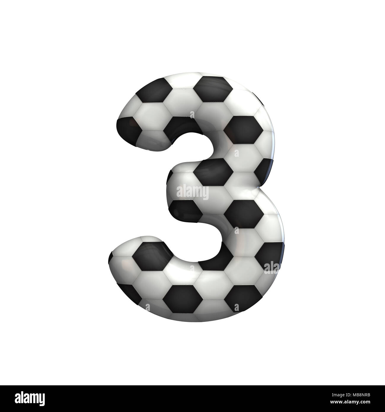 Textura de pelota de fútbol número 3. 3D Rendering Fotografía de stock -  Alamy