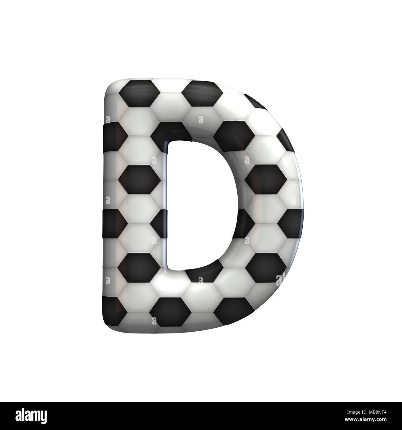 Balón de fútbol textura mayúscula D. 3D Rendering Foto de stock