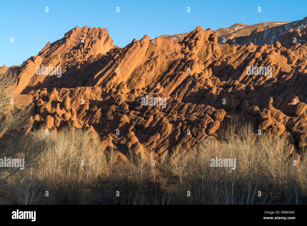 Im Felsformation Dadestal, Boumalne, Königreich Marokko, Afrika | formación rocosa en el Gorge, Boumalne Dades, Reino de Marruecos, África Foto de stock