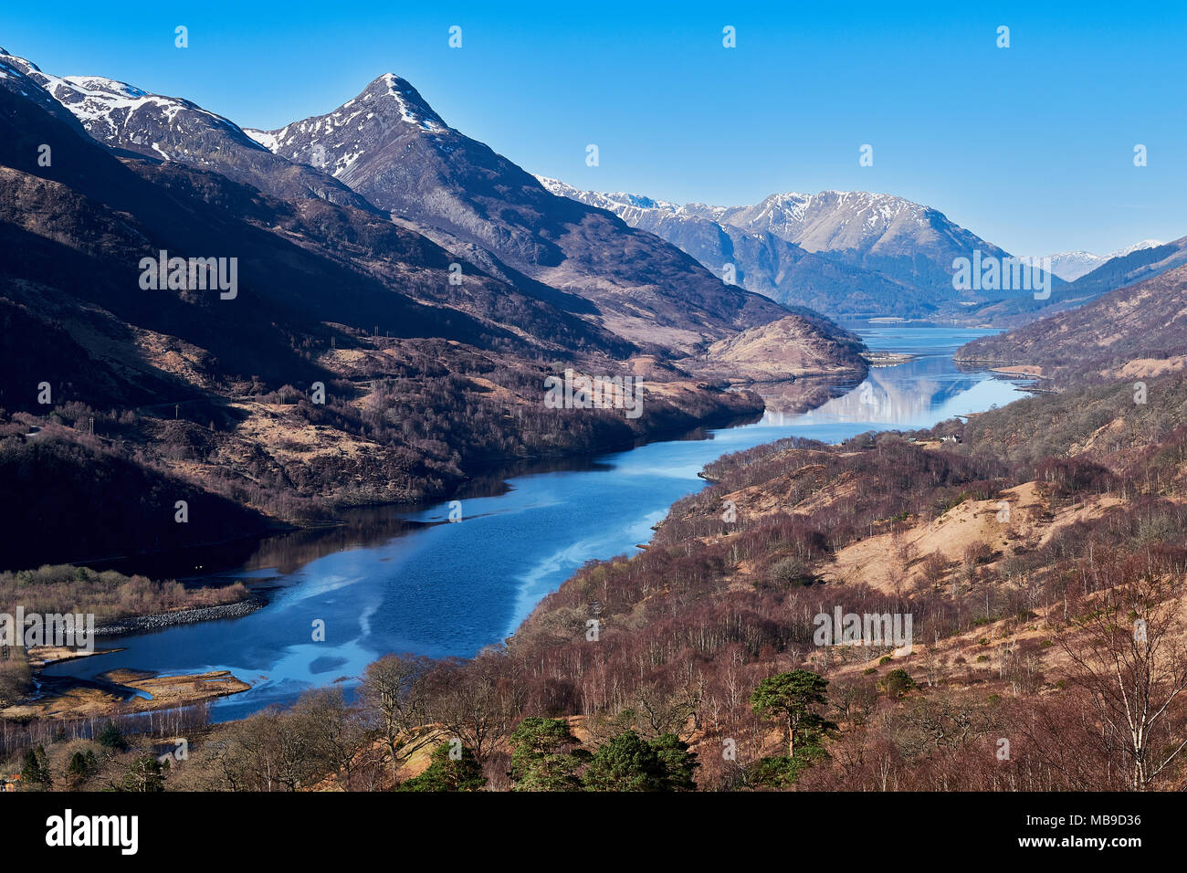 Highlands de Escocia, Loch Leven, Kinlochmore Kinlochleven, en las Highlands escocesas Foto de stock