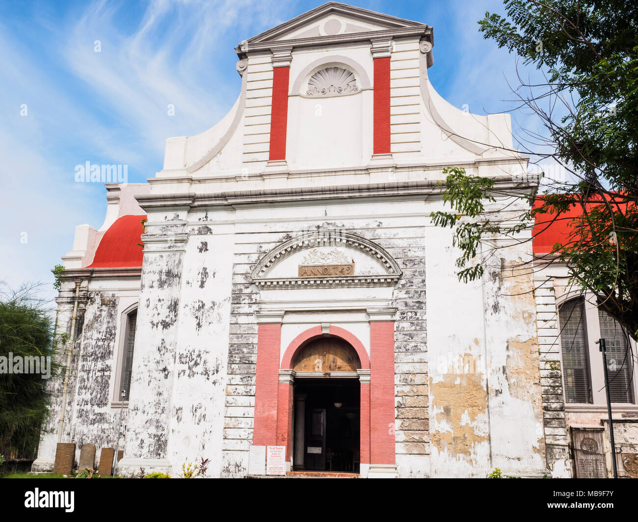 La iglesia Wolvendaal en Colombo, Sri Lanka, fue construido por la iglesia  reformada holandesa en 1749, durante el período de ocupación holandesa  Fotografía de stock - Alamy