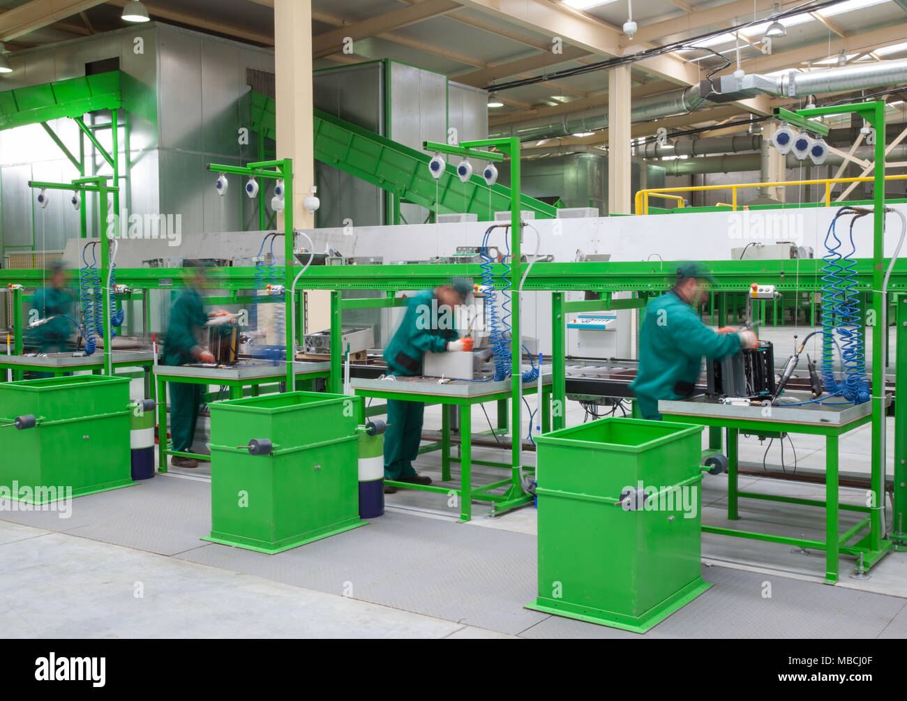 Eliminación electrónica fábrica de reciclaje Foto de stock