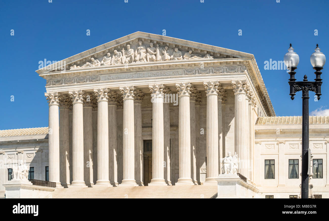 La Corte Suprema en Washington Foto de stock