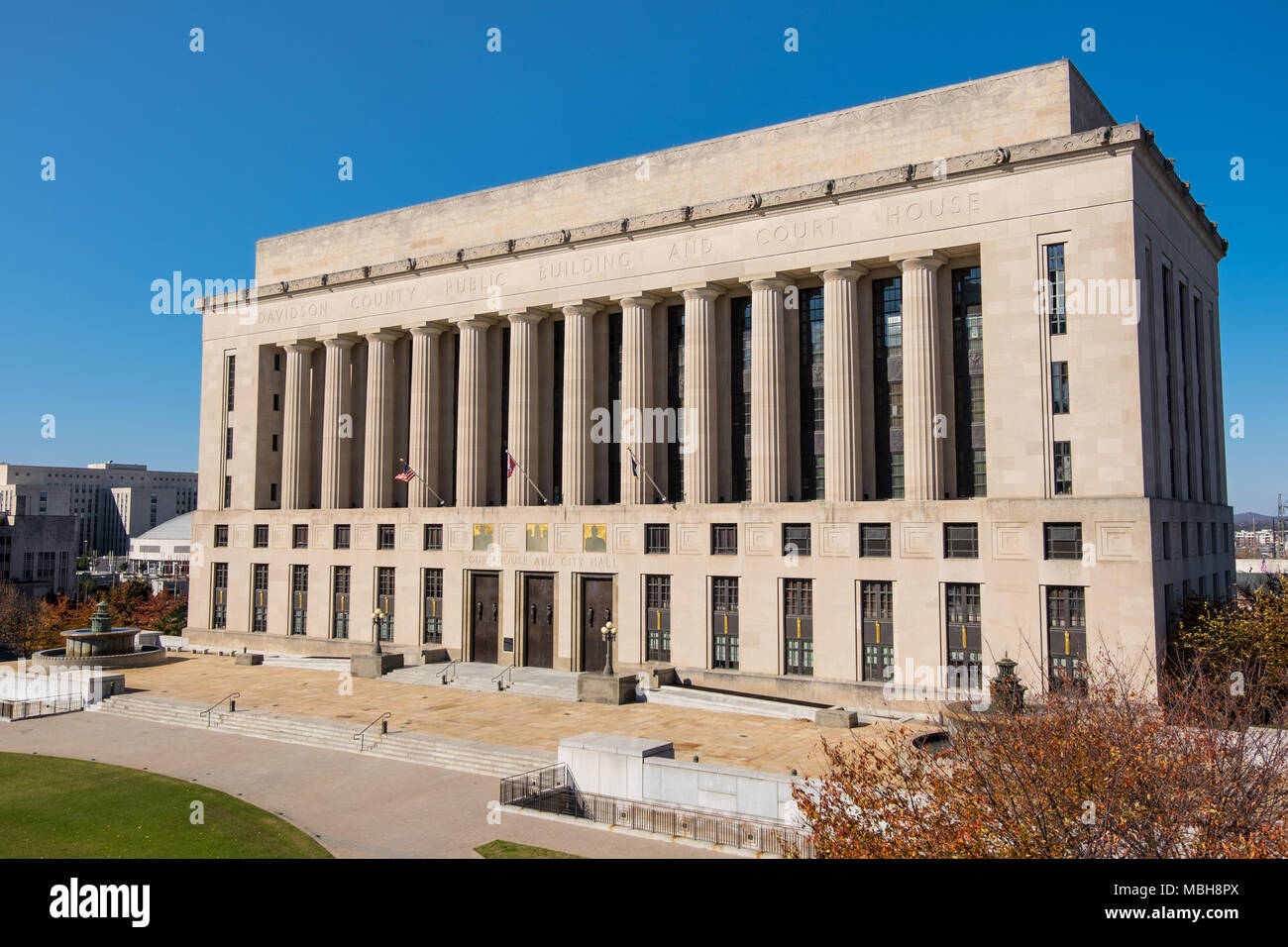 Davidson County Court House y edificios públicos en Nashville, Tennessee, EE.UU.. Foto de stock
