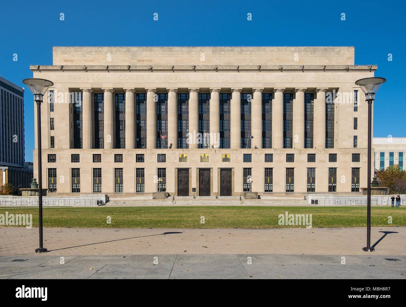 Davidson County Court House y edificios públicos en Nashville, Tennessee, EE.UU.. Foto de stock