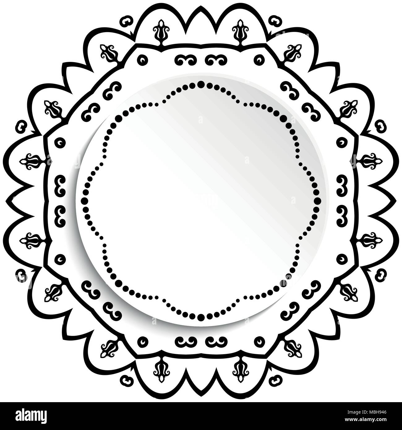 vector redondo bastidor con