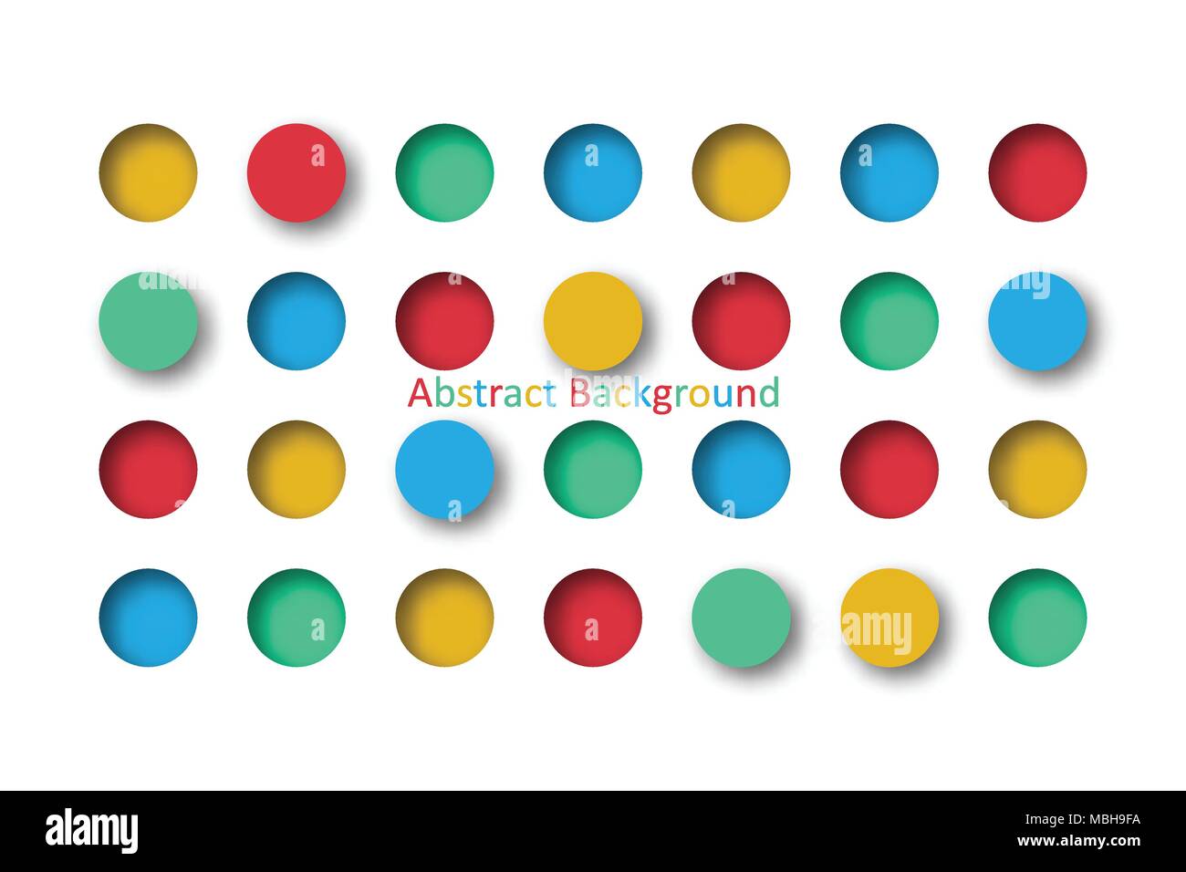 3d abstracto círculo colorido mosaico en papel cortado concepto de idea de  fondo vector diseño gráfico Imagen Vector de stock - Alamy