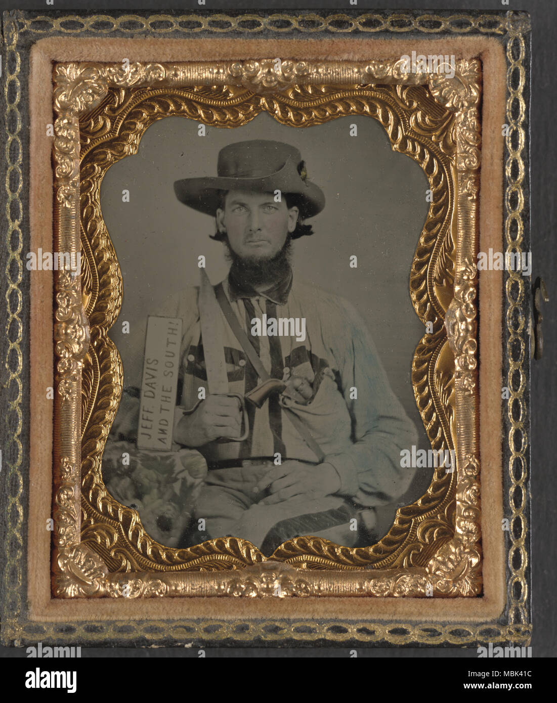 Confederate cavalryman Foto de stock