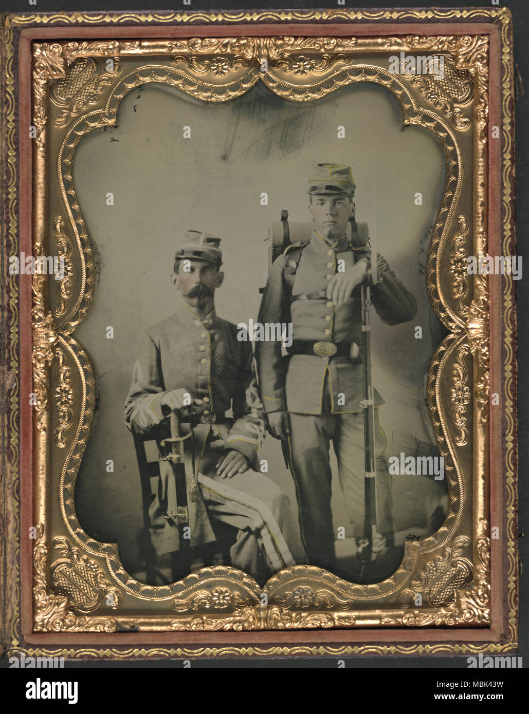 Los soldados confederados Foto de stock