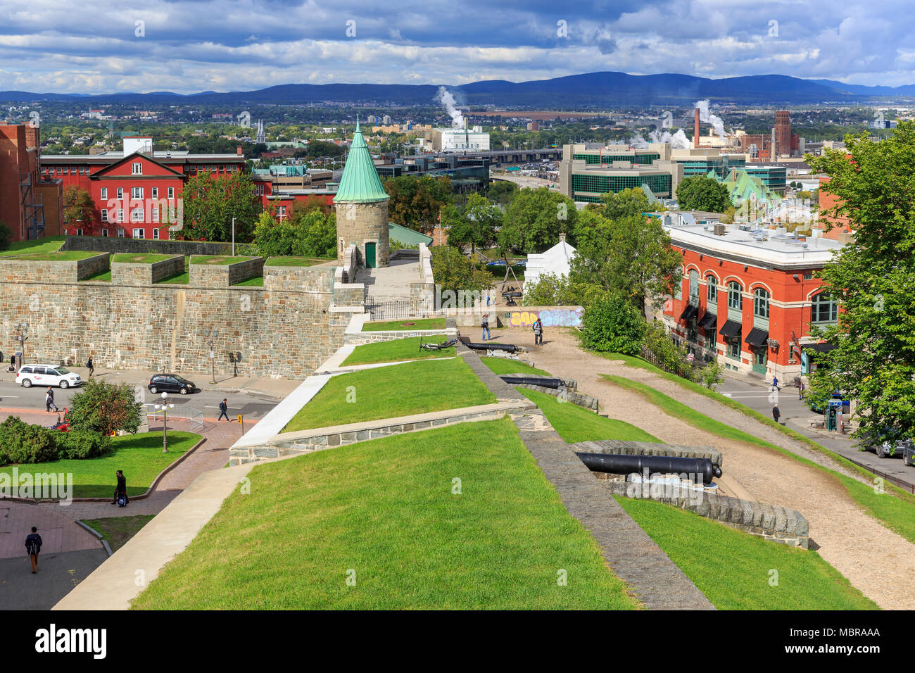La Muralla de la ciudad de Quebec, provincia de Quebec, Canadá Foto de stock
