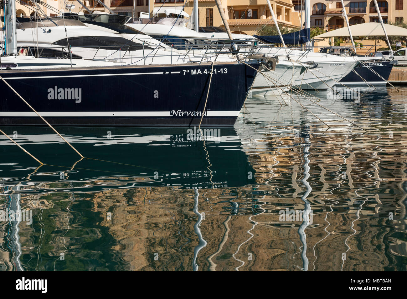 Marina Greenwich Harbor en la Punta del Mascarat, Altea, Costa Blanca, España, Europa Foto de stock