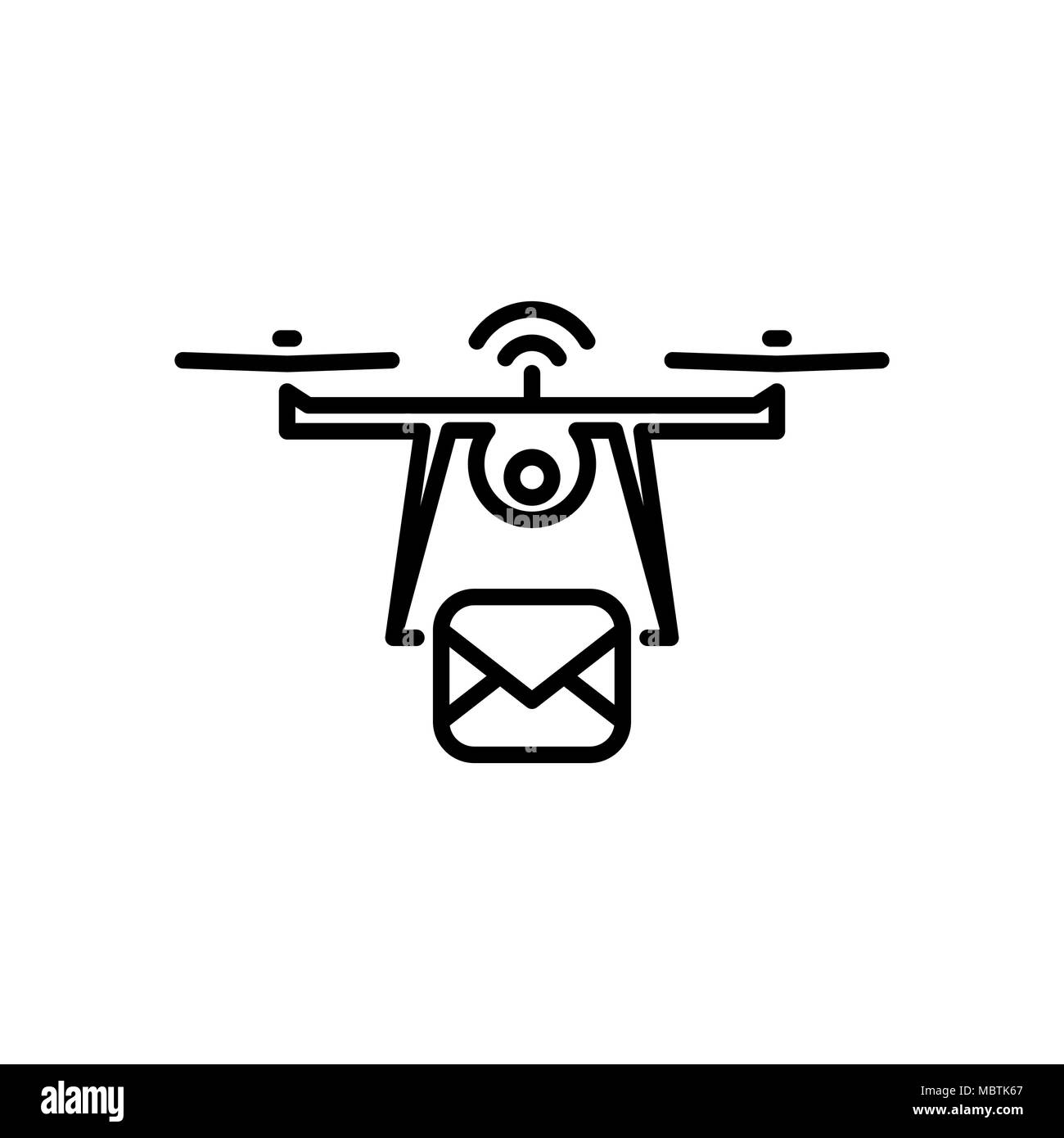 Air drone icono plano simple ilustración vectorial Imagen Vector de stock -  Alamy
