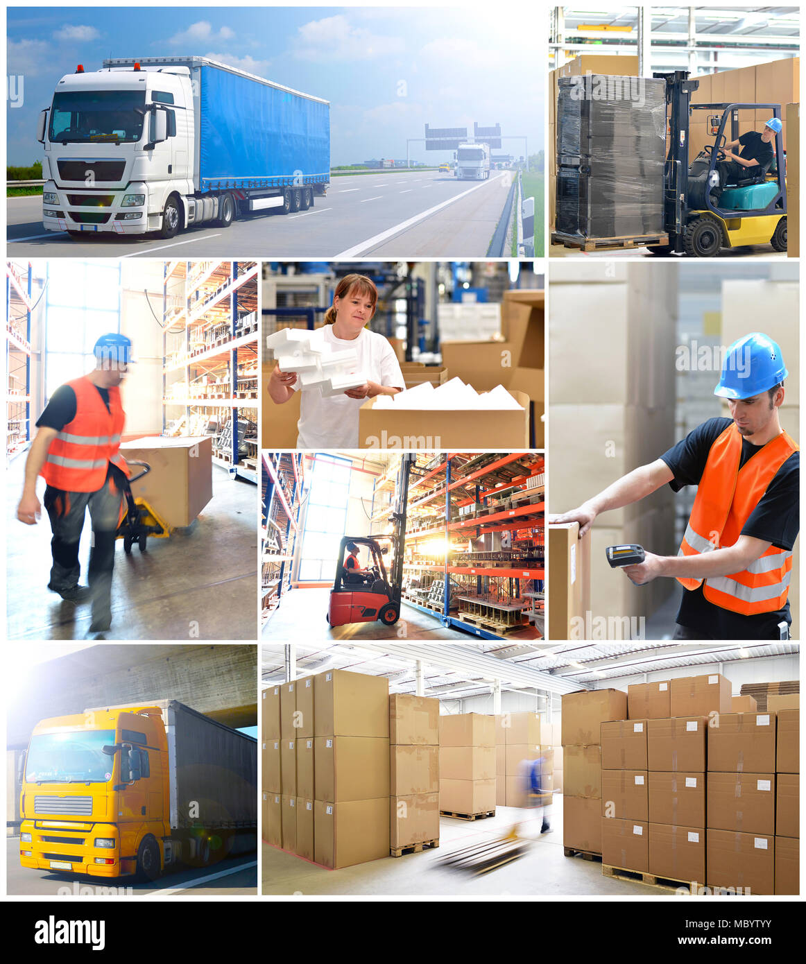 Transporte y logística: transporte y almacenamiento de mercancías  Fotografía de stock - Alamy