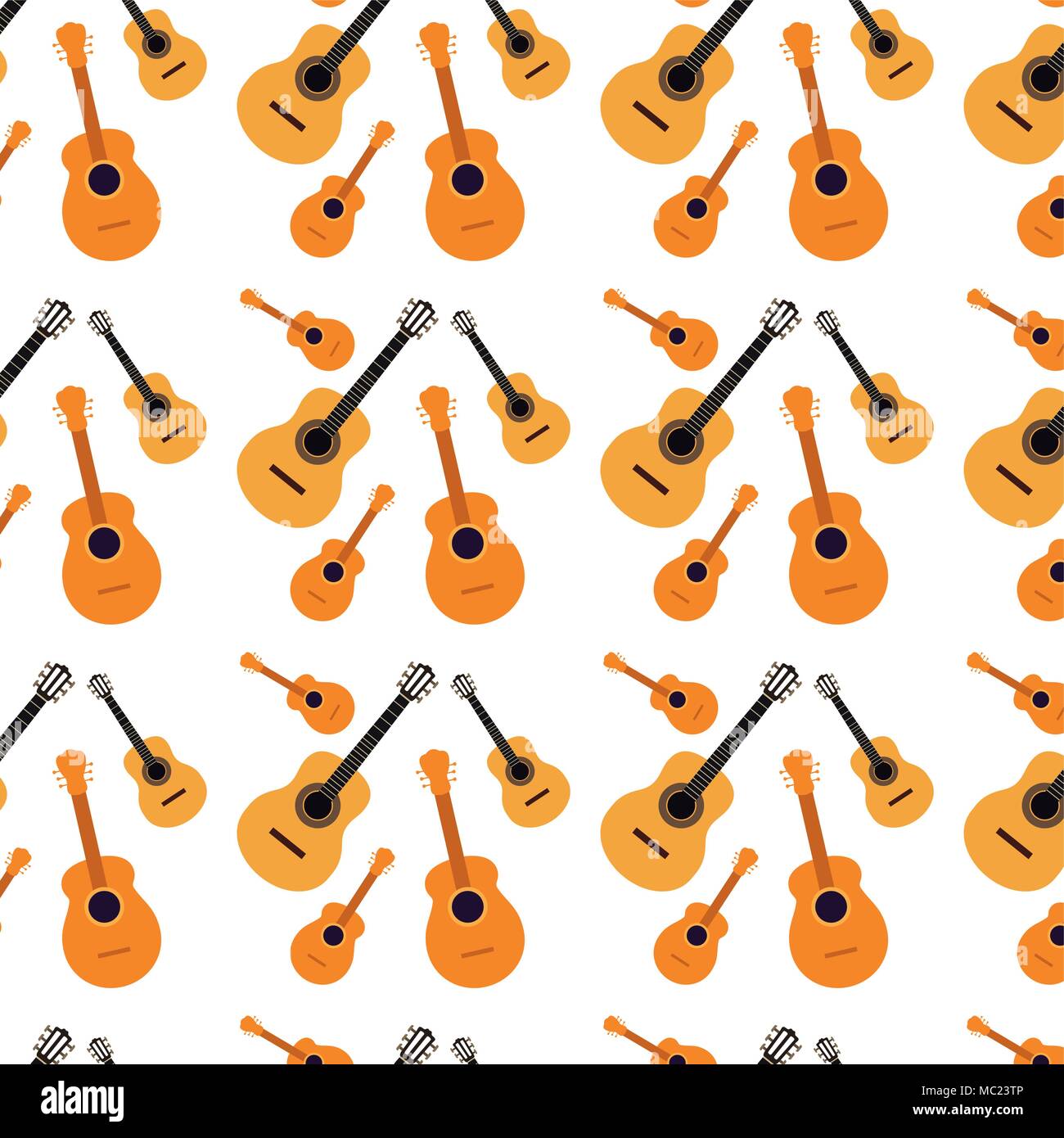 Las guitarras acústicas de los instrumentos de trama de fondo Imagen Vector  de stock - Alamy