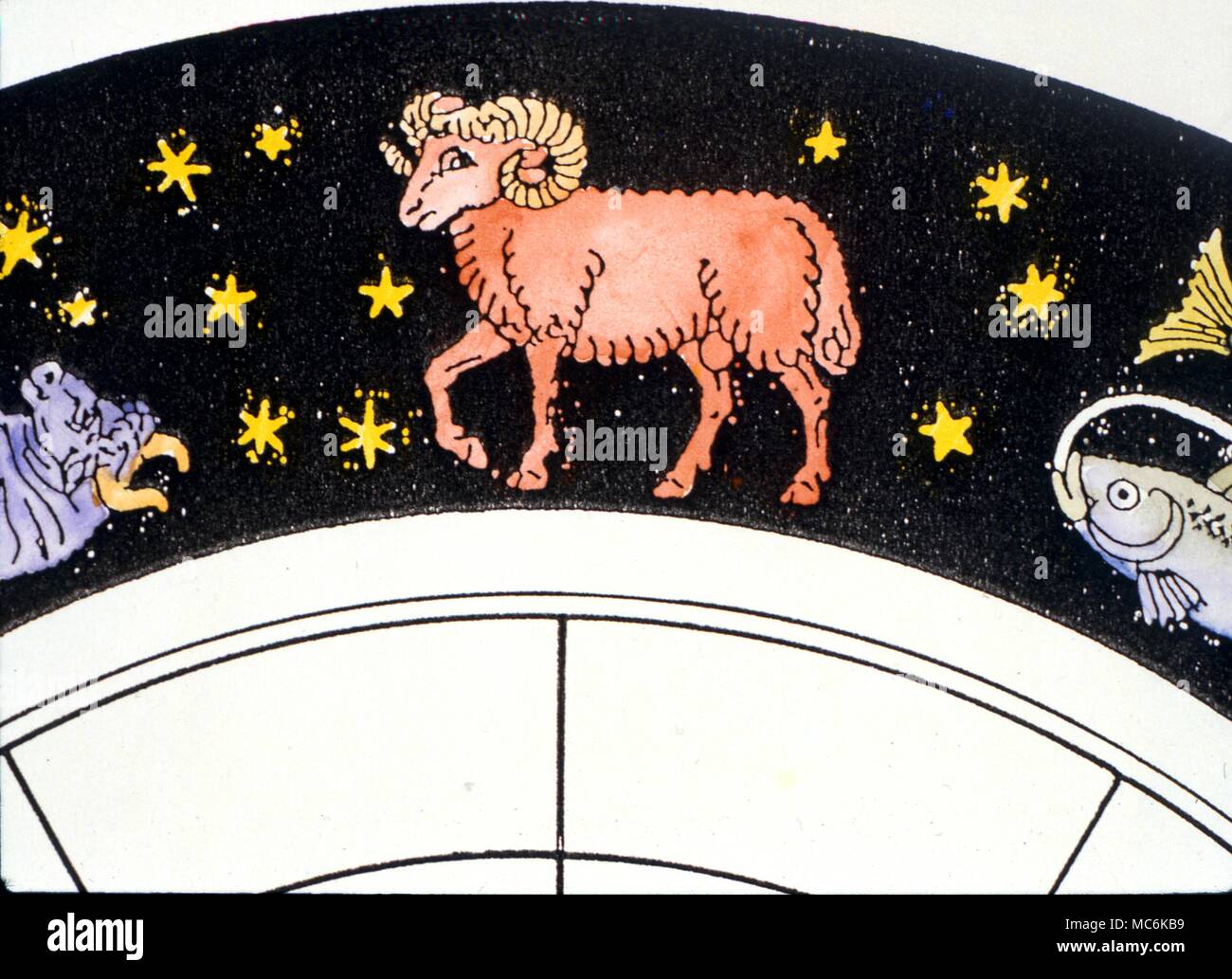 Astrología Signos Zodiacales Aries Foto de stock
