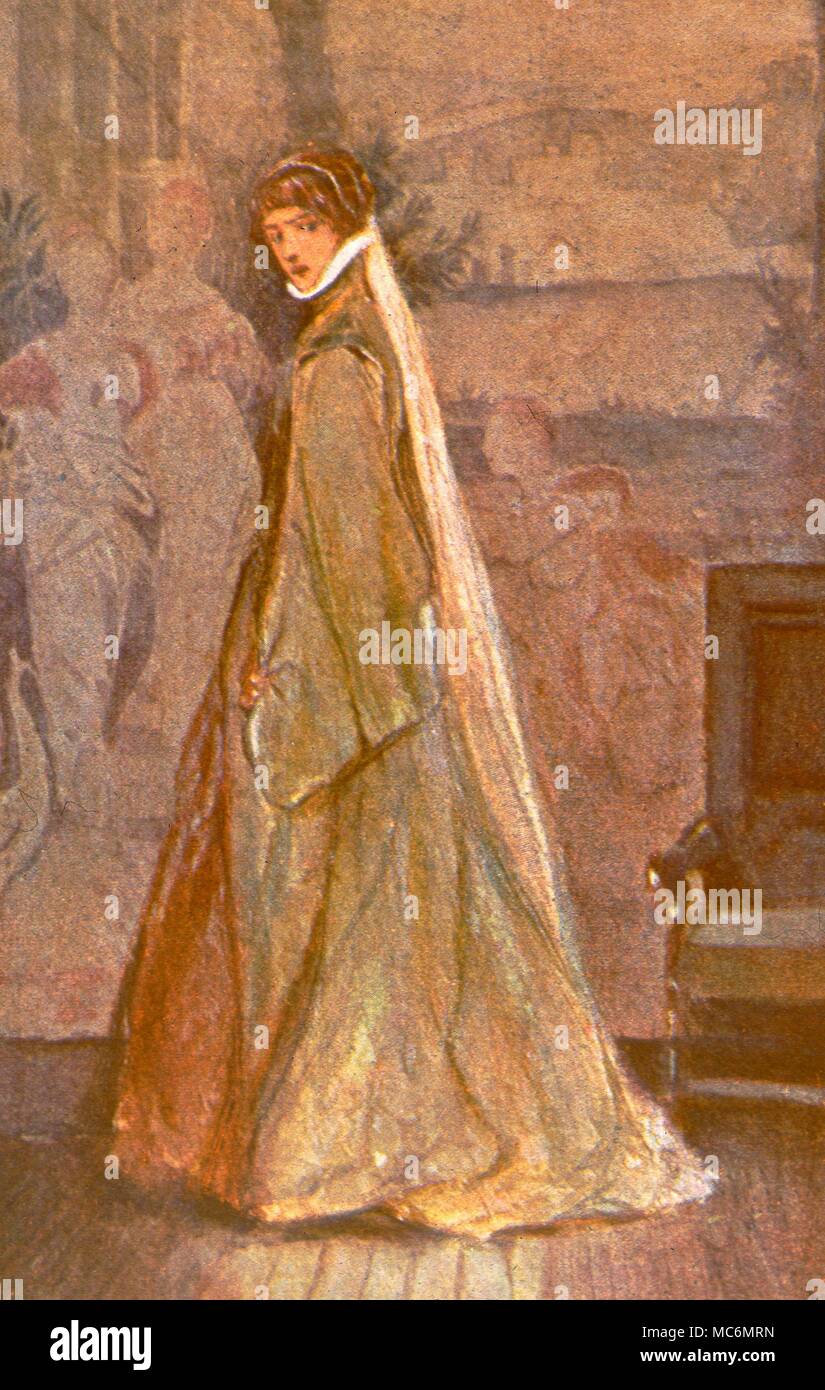 La fierecilla domada. Una obra de William Shakespeare. Esta es una acuarela de 'Katherine'' por C.A.Shepperson 1904' Foto de stock