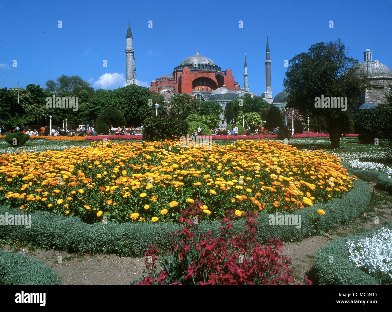 Exterior de la Catedral de Santa Sofía Hagia Sophia, Estambul. Foto de stock