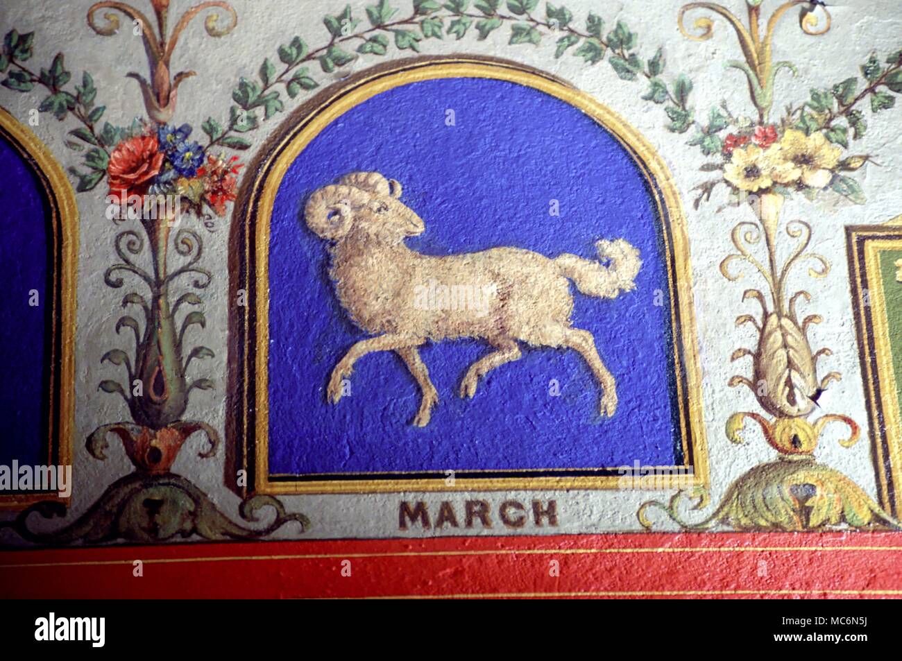 Signos del Zodiaco Aries el carnero Foto de stock