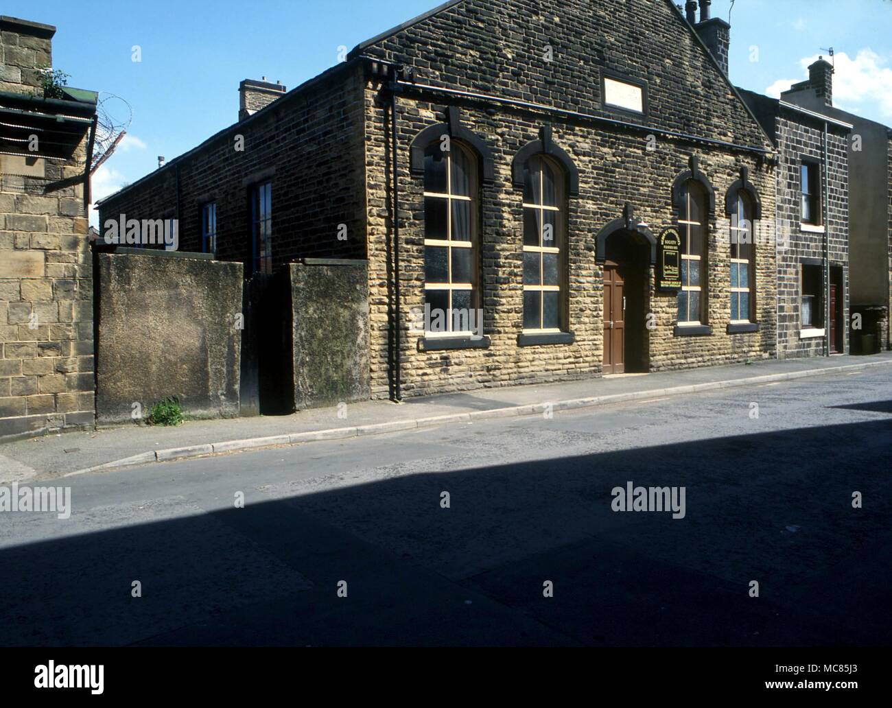 La calle Heber Templo espiritualista en Keighley, fundada en 1853 y todavía pretender ser la 'madre' de la Iglesia es la más antigua Iglesia espiritualista en Gran Bretaña Foto de stock