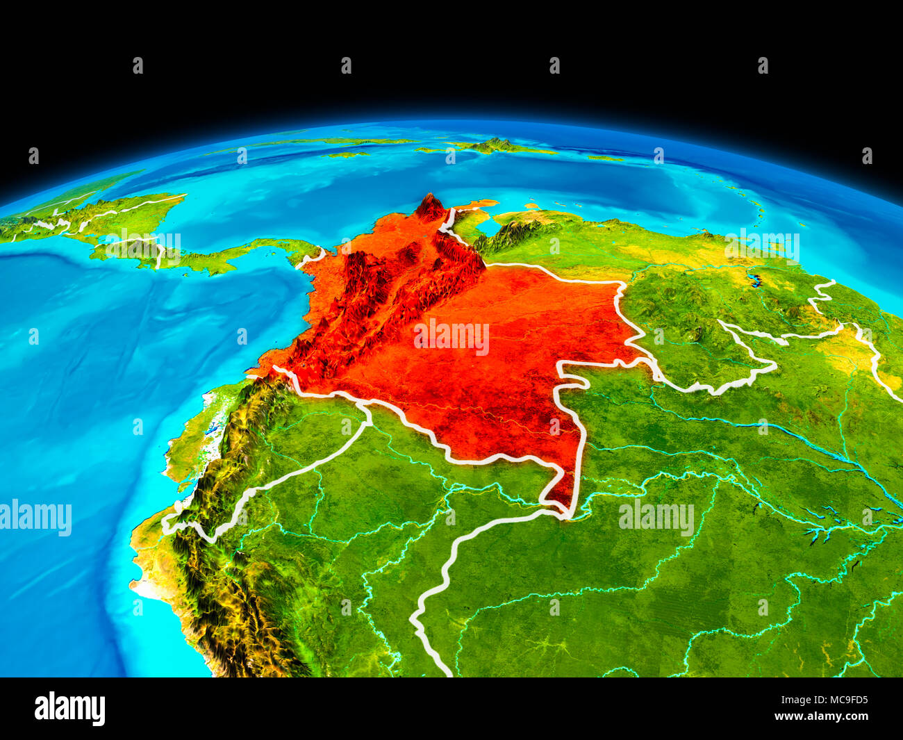 Vista satelital colombia fotografías e imágenes de alta resolución Alamy