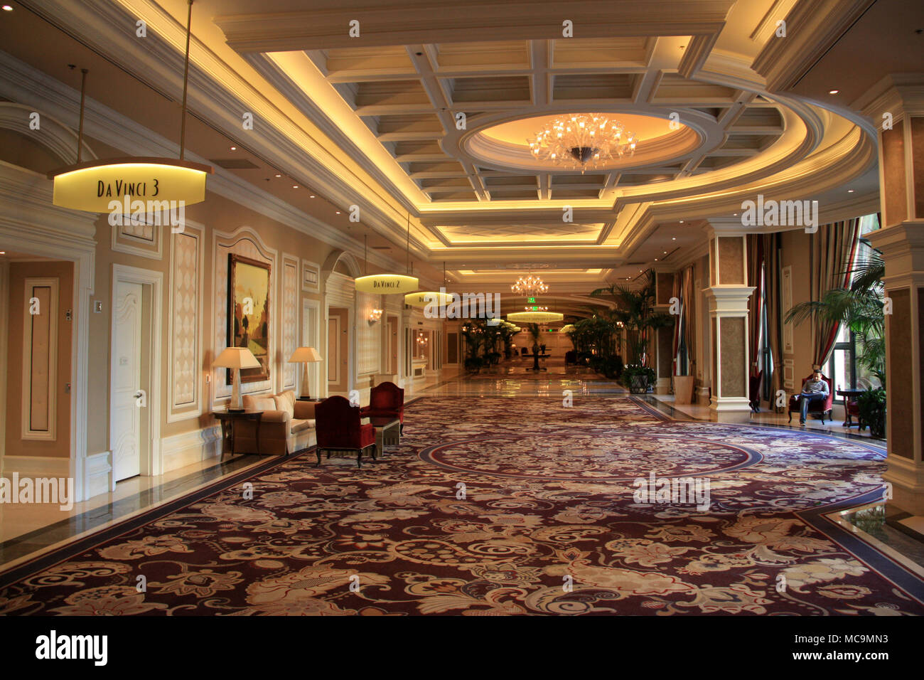 Vista interior del Bellagio Hotel Resort y Casino en Las Vegas, NV, EE.UU. Foto de stock