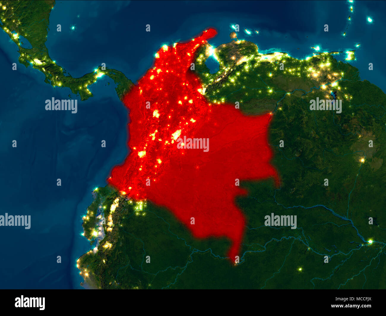 Vista satelital colombia fotografías e imágenes de alta resolución Alamy