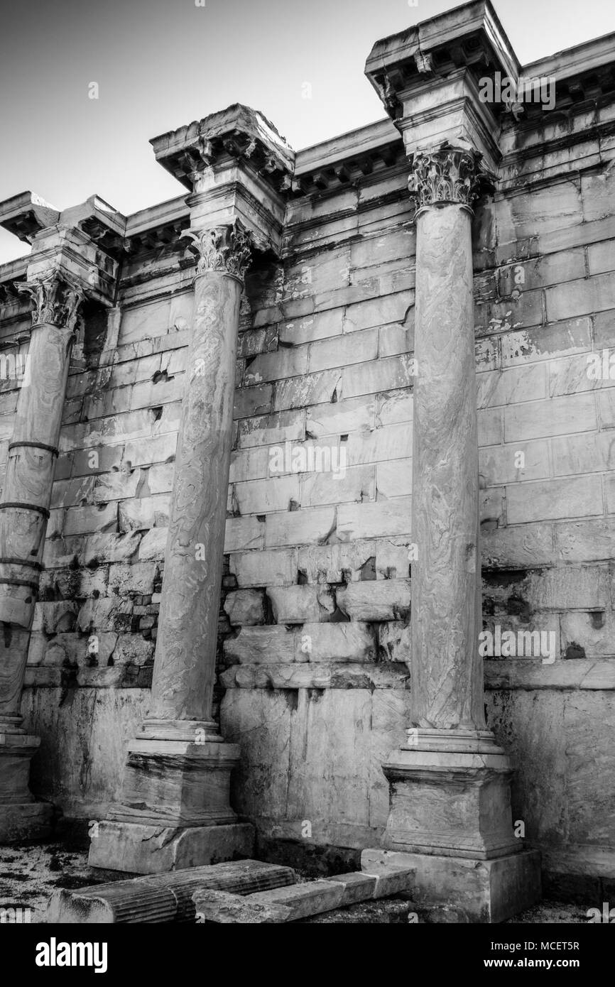 La antigua biblioteca de Adriano, Atenas, Grecia Foto de stock
