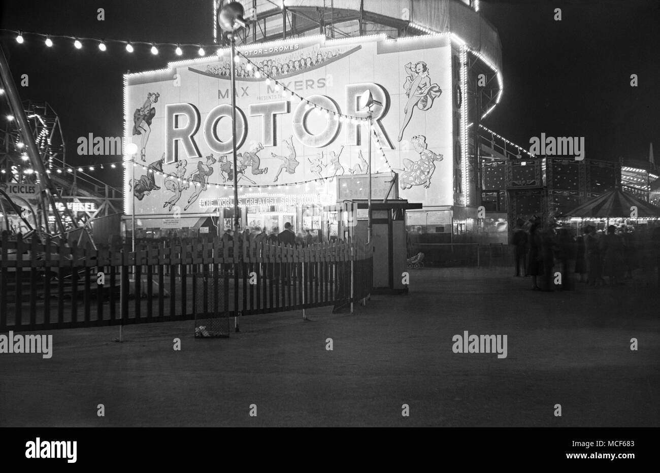 El Rotor ride en Battersea Park durante el Festival de Gran Bretaña, Londres, 1951 Foto de stock