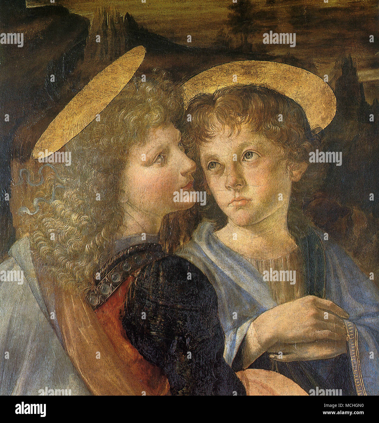 El bautismo de Cristo (detalle Fotografía de stock Alamy