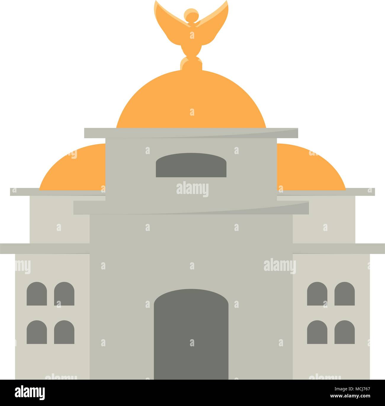 Palacio de Bellas Artes de México icono sobre fondo blanco, ilustración vectorial diseño colorista. Ilustración del Vector