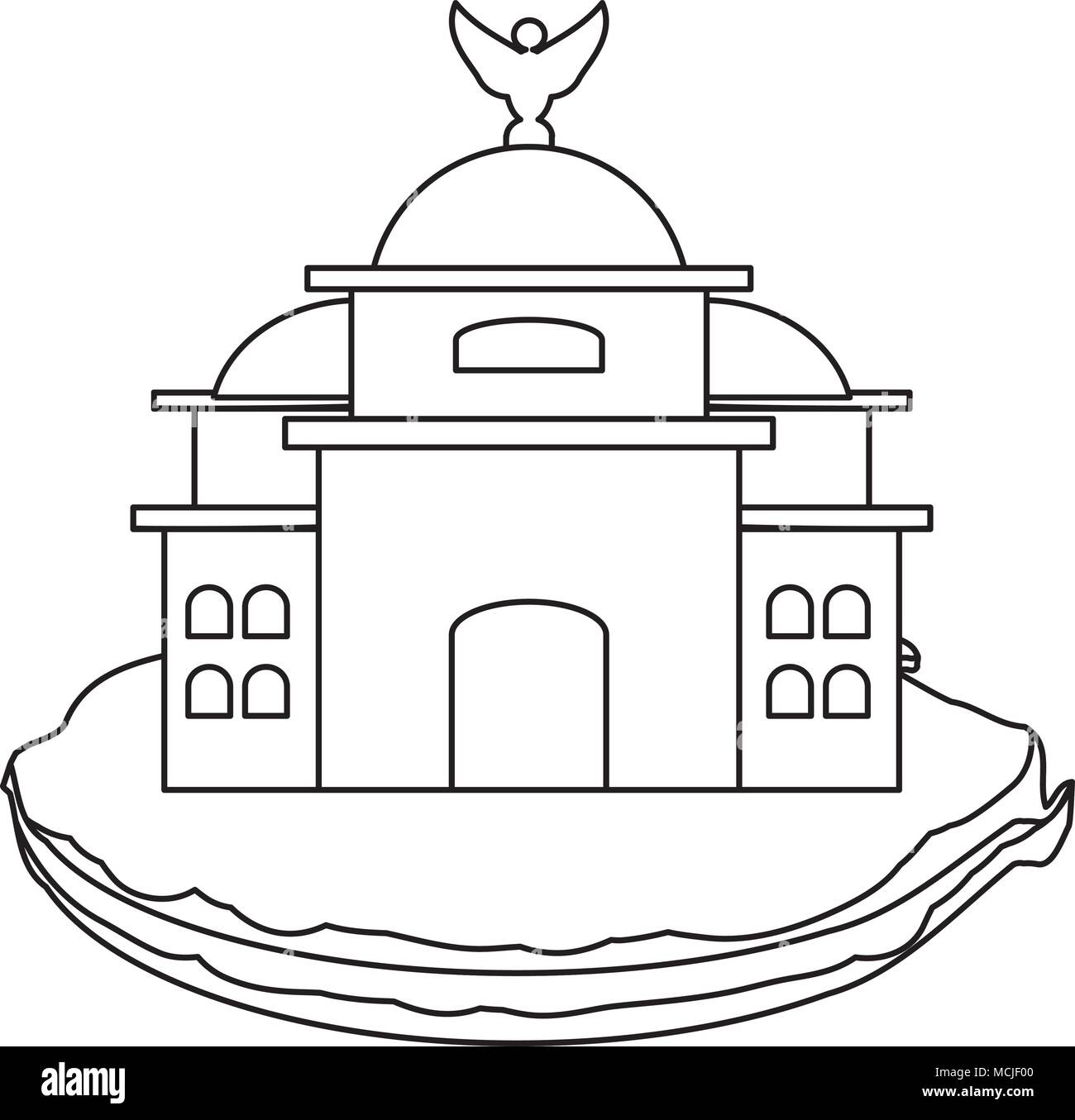 Palacio de Bellas Artes de México icono sobre fondo blanco, ilustración vectorial Ilustración del Vector