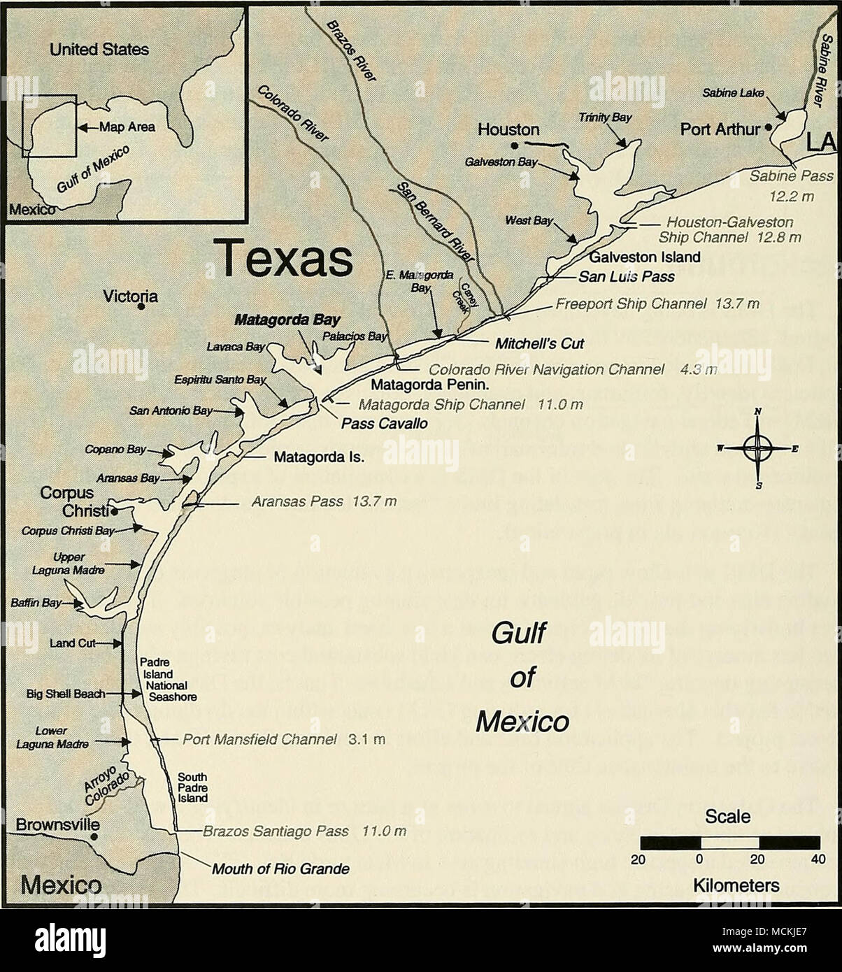 Golfo De Mexico Mexico Santiago Brazos Pasar De 11 0 M Boca De Rio Grande De A 40 Kilometros De La Figura 1 Mapa De Ubicacion Para El Sitio Del Estudio