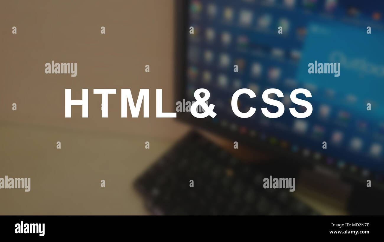 Html & css word con desenfoque de fondo empresarial Fotografía de stock -  Alamy