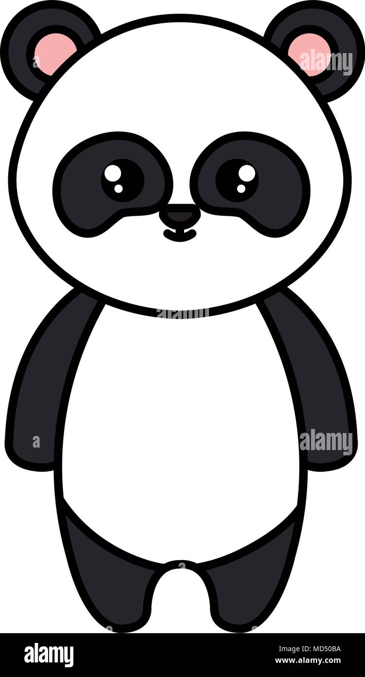 Lindo oso panda tierno personaje Imagen Vector de stock - Alamy