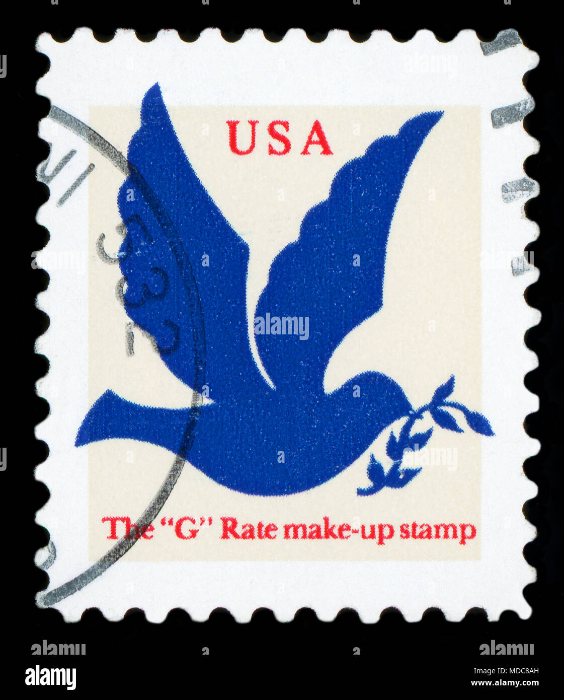Estados Unidos - circa 1999: un sello impreso en Estados Unidos muestra la paloma, circa 1999 Foto de stock