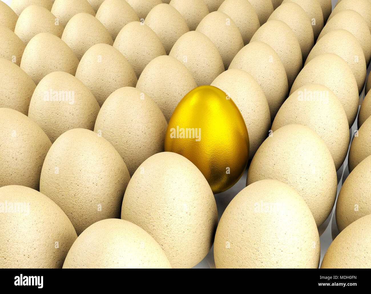 Valioso huevo de oro por concepto de liderazgo Foto de stock