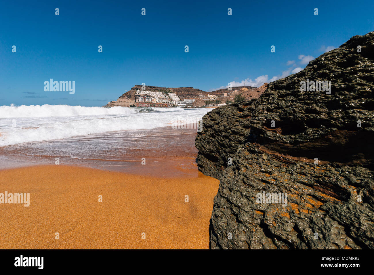Playa de Tauro en el municipio Playa de Mogán, Gran Canaria, Islas Canarias, España Foto de stock