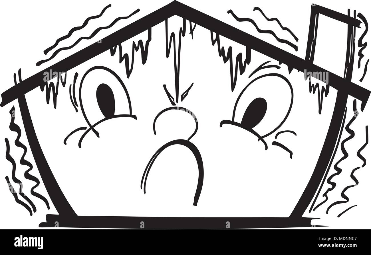 Casa de frío Retro Ilustración Clipart Imagen Vector de stock Alamy