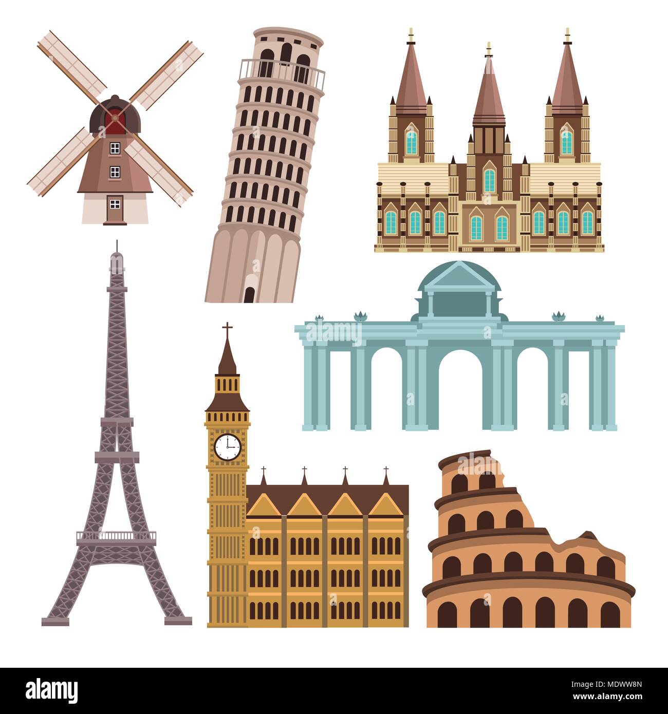 Monumentos de Europa Imagen Vector de stock Alamy
