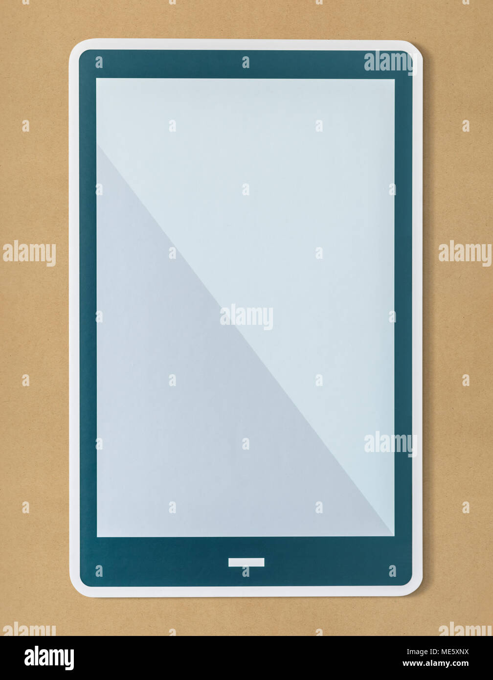 Icono tableta digital aislada en blanco Foto de stock