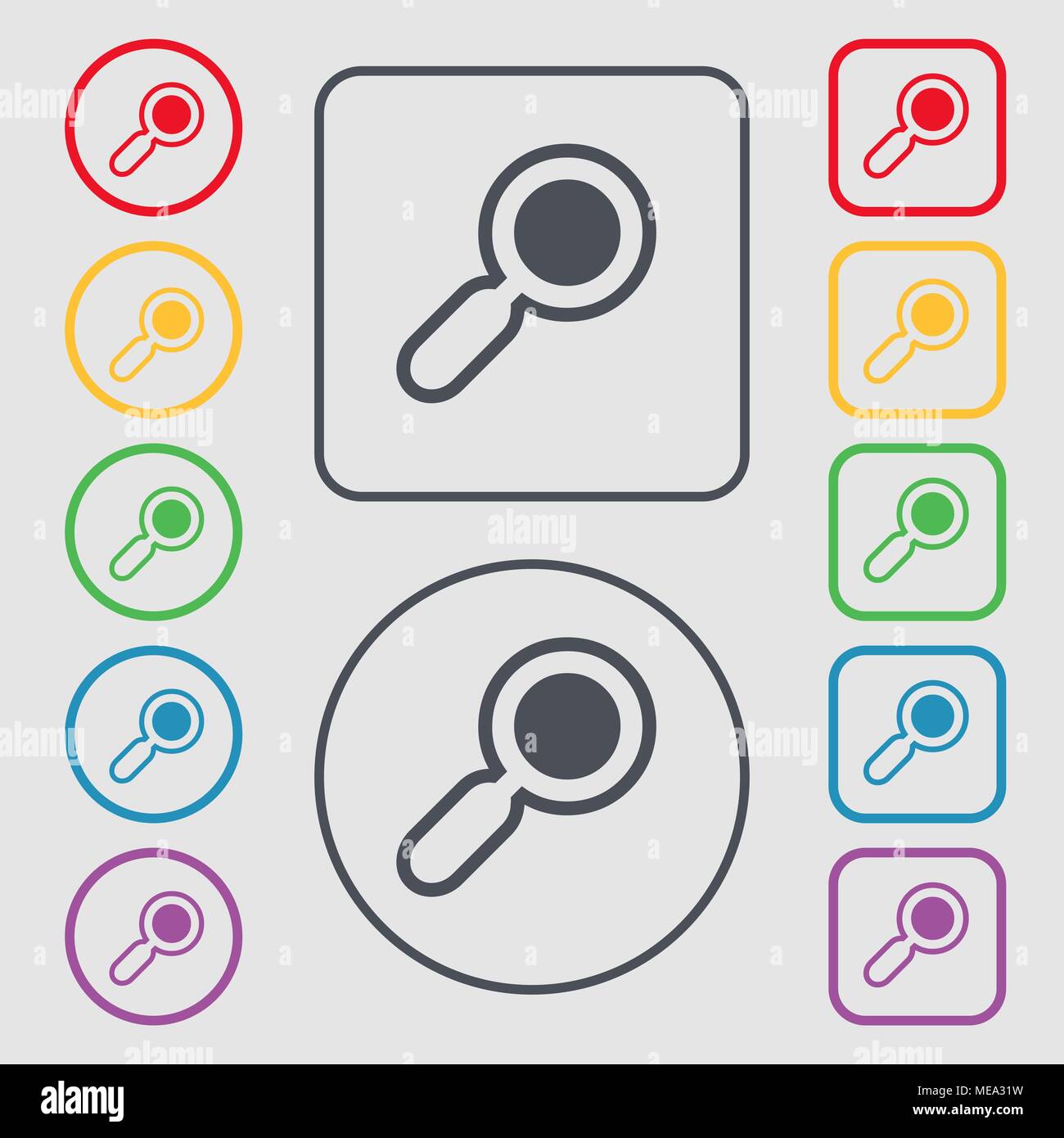 Iconos De Zoom De Lupa Psd