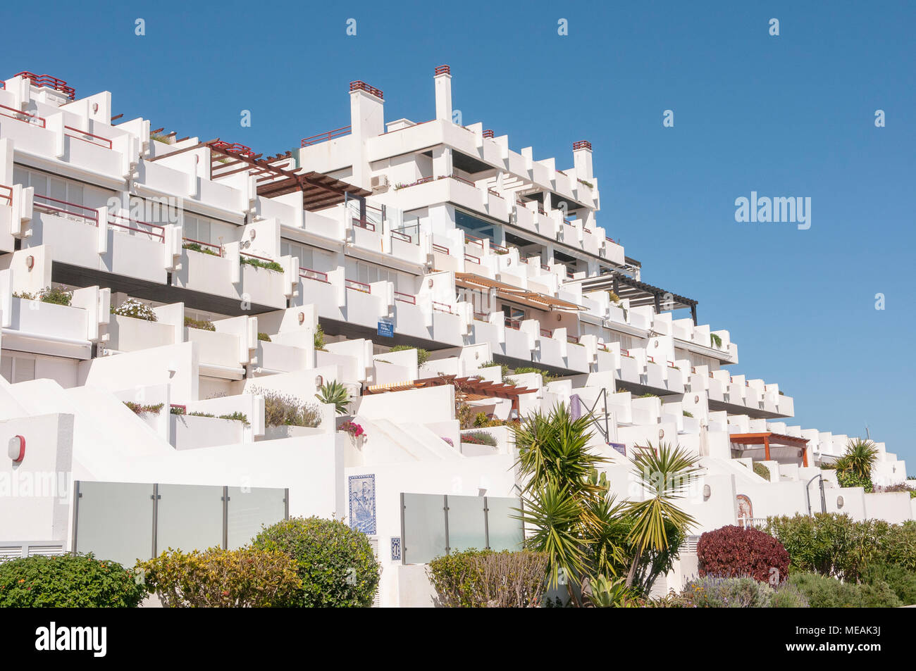 Apartamentos en la marina, Vilamoura, Algarve, Portugal. Foto de stock