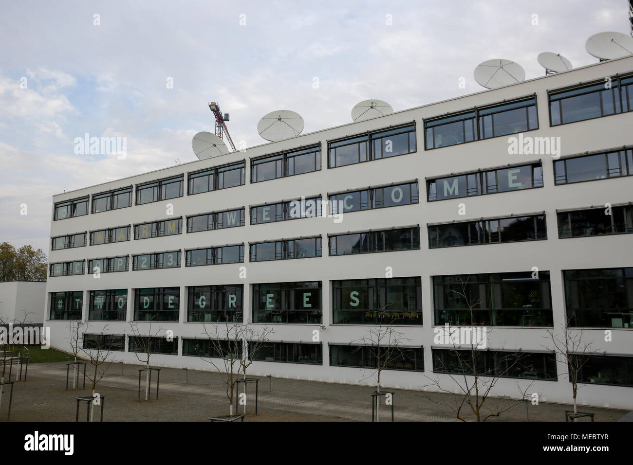 La sede de la Deutsche Welle, Bonn, Renania del Norte-Westfalia, Alemania. Foto de stock