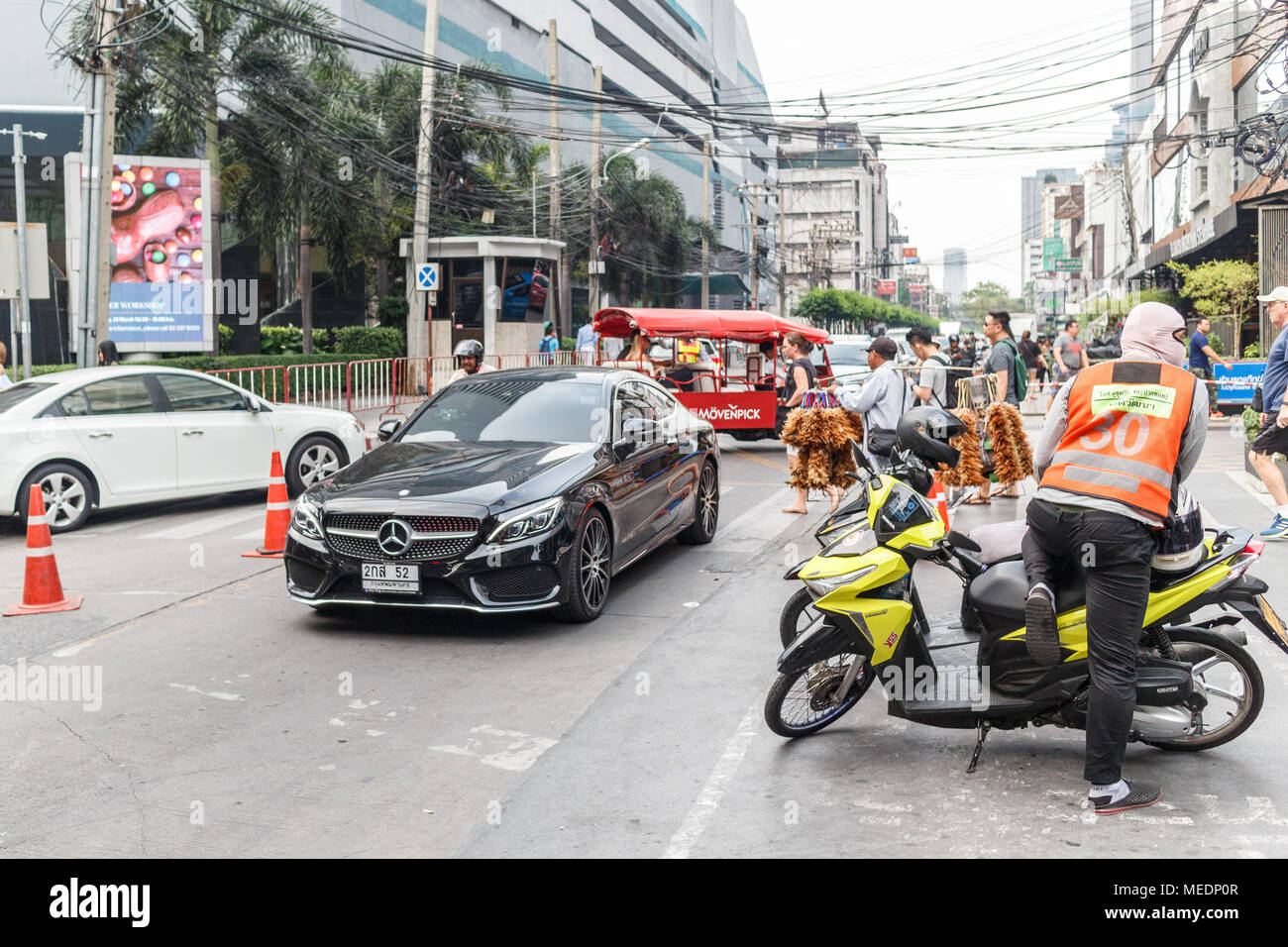 Calle típica actividad, Bangkok, Tailandia Foto de stock